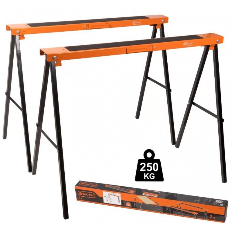 Soporte Caballetes Mesa de trabajo Plegable 2 unidades 330042 TACTIX