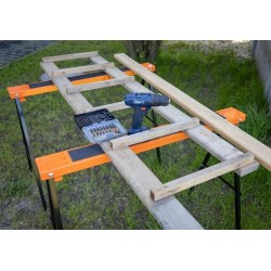 Soporte Caballetes Mesa de trabajo Plegable 2 unidades 330042 TACTIX