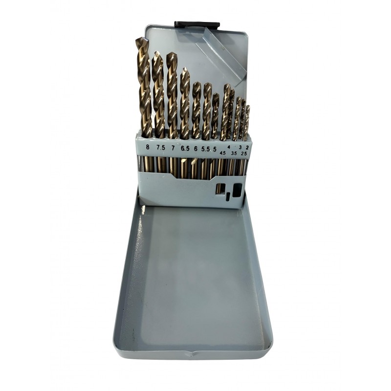 Broca Juego 13Pc Hss Co Ac.Inox 02-08Mm Lc04 Scm