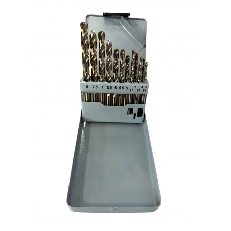 BROCA JUEGO 13PC HSS Co AC.INOX 02-08MM LC04 SCM