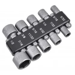 Punta Dado Hembra Jgo 10PC PUL (1/4"X45MM) 746020