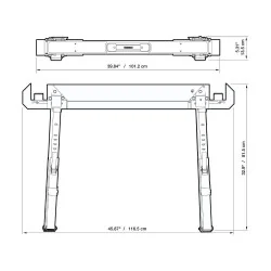 SOPORTE CABALLETE MESA DE TRABAJO TBC700 TOUGHBUI
