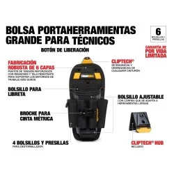 PORTAHERRAMIENTAS 02 PCS BOLSA(XS)+CLIC TBCT36L6