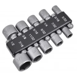 Punta Dado Hembra Jgo 10PC PUL (1/4"X45MM) 746020