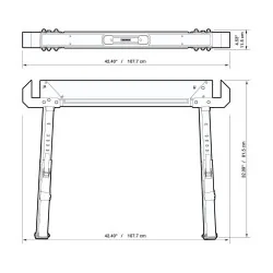 SOPORTE CABALLETE MESA DE TRABAJO TBC650 TOUGHBUI