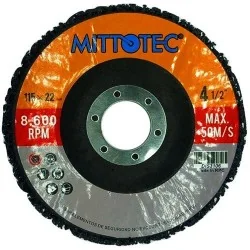 DISCO LIMPIADOR NYLON NEGRO 4.1/2" (115M) MITTOTEC