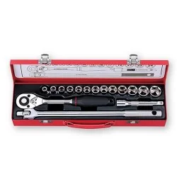 DADO JUEGO 1/2" 16PC 08-24MM HEX C/MET 299097 GES
