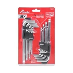 LLAVE ALLEN BOLA JGO18PC 1.5-10MM 1/16-3/8"702628