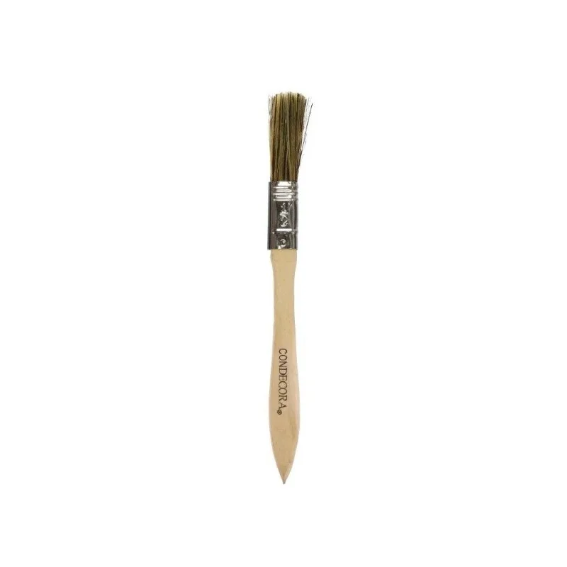 BROCHA CERDA GRIS 1/2" X 1/2" Mango Madera CONDECORA