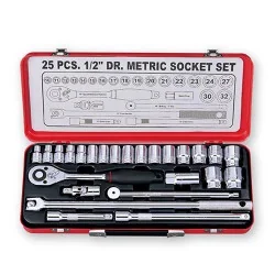 DADO JUEGO 1/2" 25PC 10-32MM HEX C/MET 299095 GES