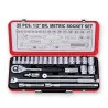 DADO JUEGO 1/2" 25PC 10-32MM HEX C/MET 299095 GES
