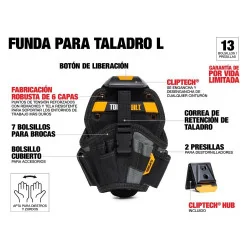 PORTAHERRAMIENTAS 02 PCS BOLSA(L)+CLIC TBCT20L