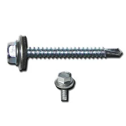 TORNILLO AUT. C/HEX GOL.GOMA 100PCS 14 X 2 1/2