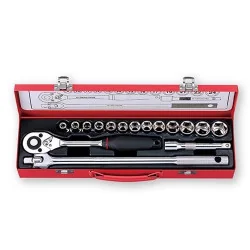 DADO JUEGO 1/2" 16PC 08-24MM HEX C/MET 299097 GES