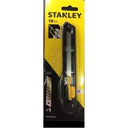 CUCHILLO CARTONERO 18MM H.SEG.NEGRO 10323 STANLEY
