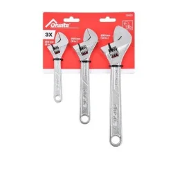 LLAVE AJUSTABLE JUEGO 03PC 6-8-10" CROMADA 704023