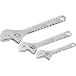 LLAVE AJUSTABLE JUEGO 03PC 6-8-10" CROMADA 704023