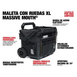 MALETIN PORTAHERRAMIENTAS XL C/RUEDATBCT6118 TOUG