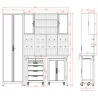 MUEBLE GABINETE ALMACENAMIEN P/TALLER 326328 TACT