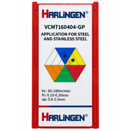 INSERTO ROMBO 36°/16MM/0.4MM VCMT160404 HARLIN