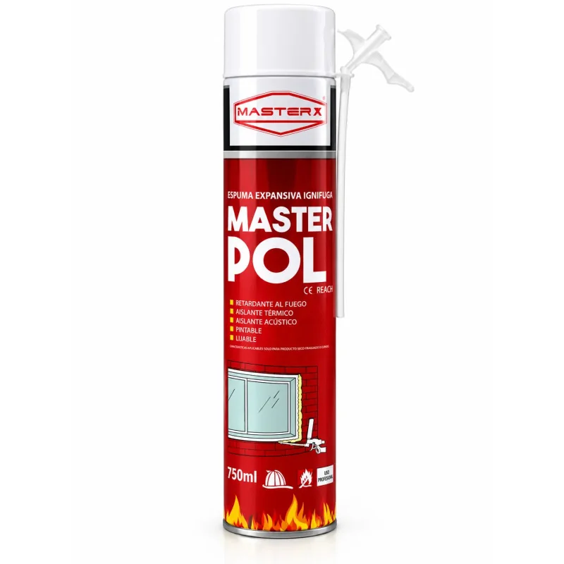 ESPUMA POLIURETANO EXPANS 750ML SPRAY IGNIFUGO MAS