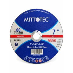 DISCO CORTE METAL 7" - 1/8"...