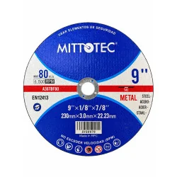 DISCO CORTE METAL 9"- 1/8"...